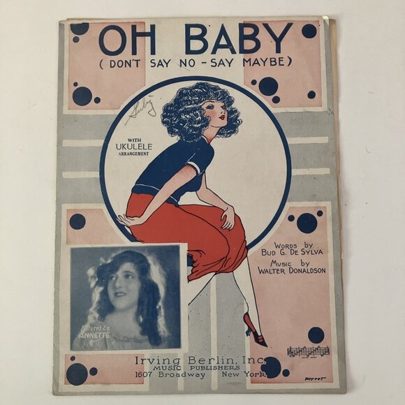 1920s Vintage Sheet Music Gallagher & Shean, Ziegfeld Follies, My Best Girl - Picture 7 of 16
